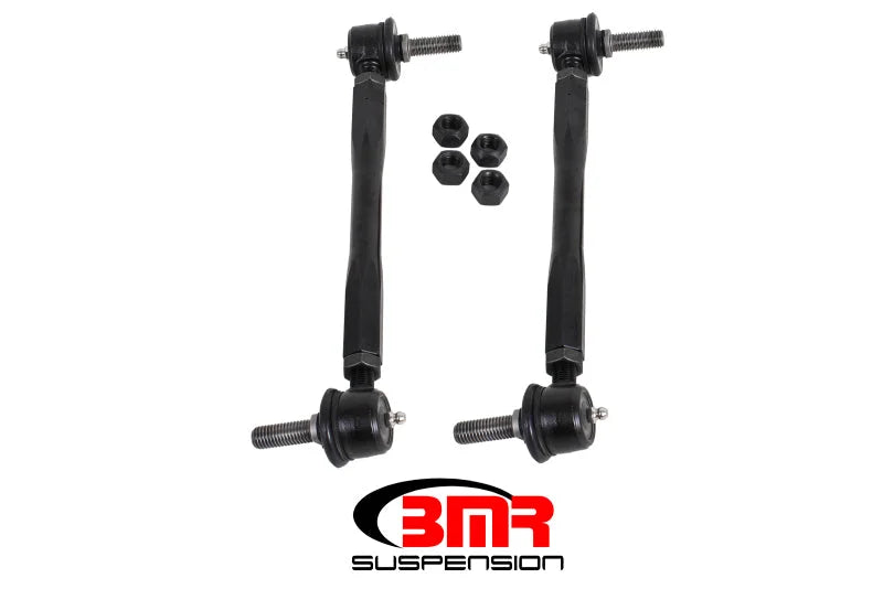 BMR 05-14 S197 Mustang Front Sway Bar End Link Kit - Black - Side View
