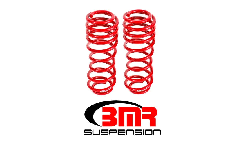 BMR 05-14 S197 Mustang GT/GT500 Rear Handling Version Lowering Springs - Red