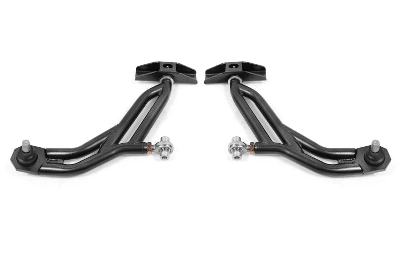 BMR 10-14 Ford Mustang Adj. Lower A-Arms Delrin/Rod End w/ 19mm STD. Ball Joint - Black Hammertone - Main Product View