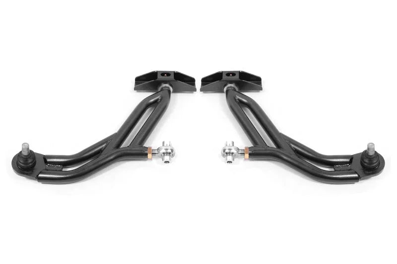 BMR 10-14 Ford Mustang Adj. Lower A-Arms w/ Delrin/Rod End / 18mm Tall Ball Joint - Black Hammertone