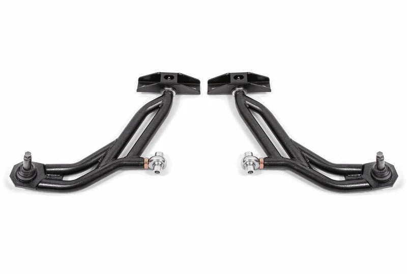 BMR 10-14 Ford Mustang Adj. Lower A-Arms w/ Delrin/Rod End / 19mm Tall Ball Joint - Black Hammertone - Main Product View