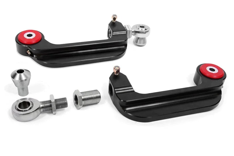 BMR 15-18 S550 Mustang Billet Aluminum Camber Links Adjustable (Poly/Rod ends) - Black Anodized - Side View