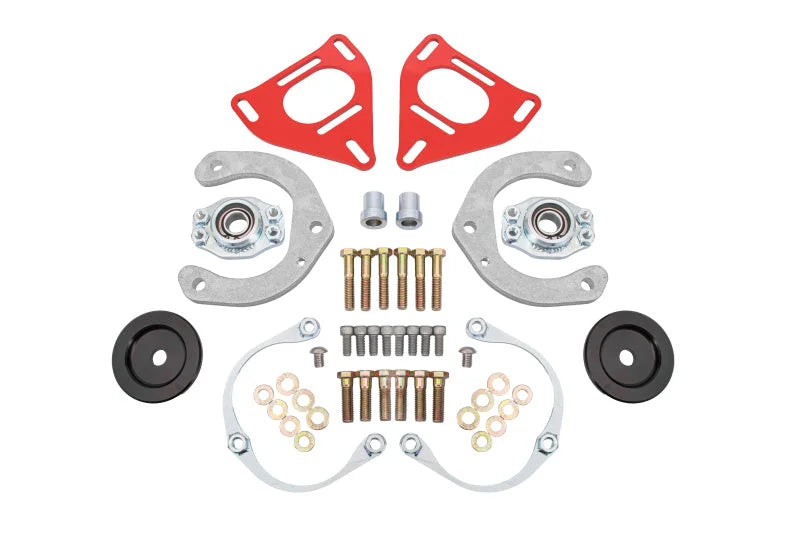 BMR 16-24 Chevrolet Camaro Caster Camber Plates (Coil-Over Only) - Red - Main Product View