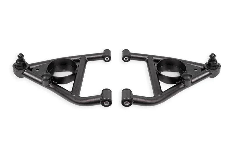 BMR 68-74 Chevrolet Nova w/ Bump Stops Lower A-Arms w/ STD. Ball Joint (Delrin) - Black Hammertone