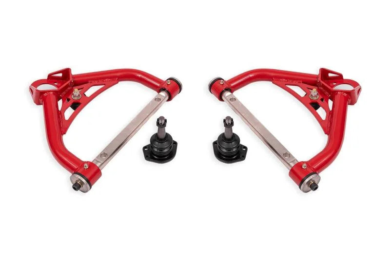 BMR 70-81 Chevrolet Camaro Non-Adj. Upper A-Arms w/ 0.5in Tall Ball Joint (Delrin) - Red