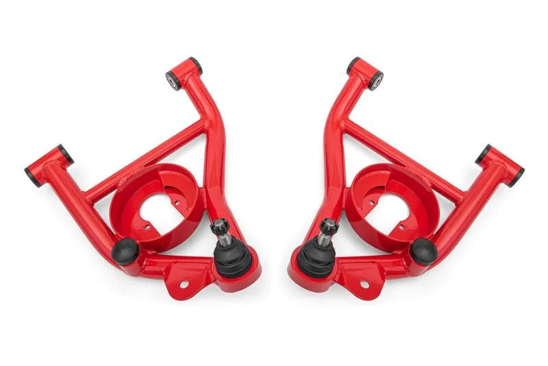 BMR 78-87 GM G-Body A-Arms Lower Delrin Bushings Std Ball Joint - Red