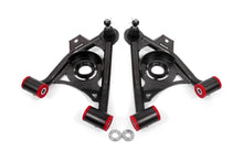 Load image into Gallery viewer, BMR 79-93 Fox Mustang Non-Adj Lower A-Arms Standard Ball Joint Spring Pocket - Black Hammertone