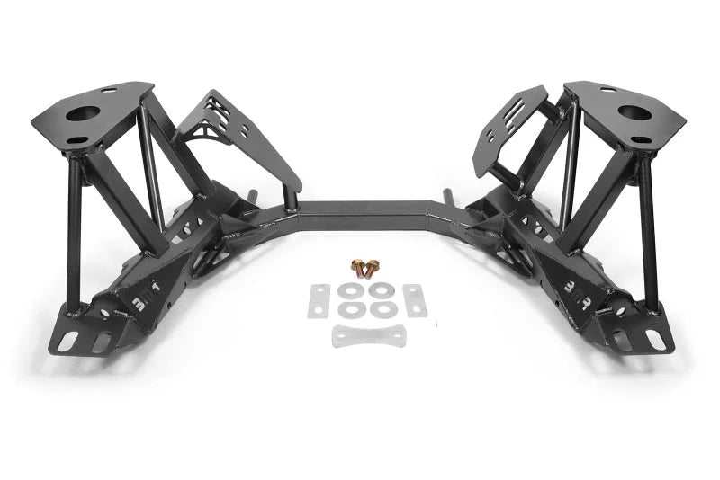 BMR 79-95 Ford Mustang K-Member Premium Version w/Spring Perches - Black Hammertone - Side View