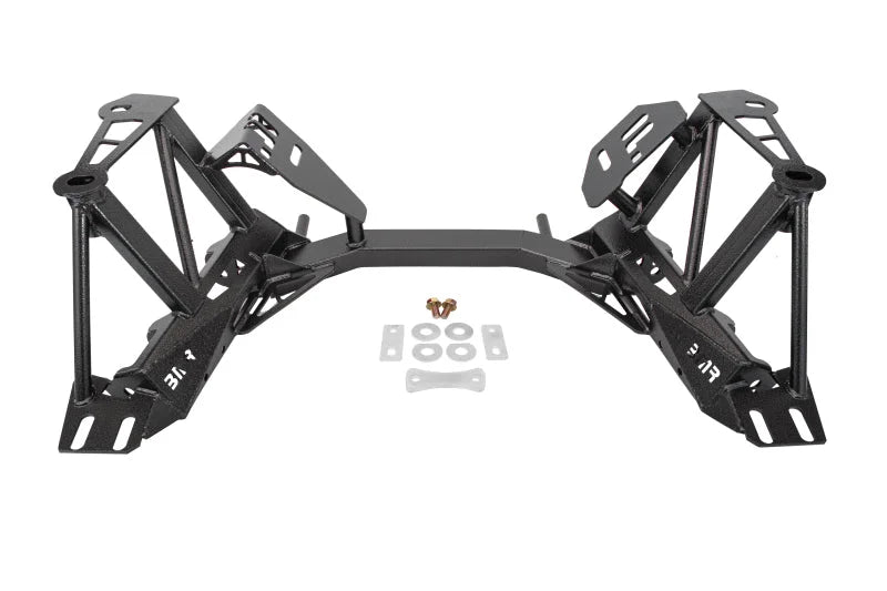 BMR 79-95 Ford Mustang K-Member Premium Version w/o Spring Perches - Black Hammertone - Main Product View