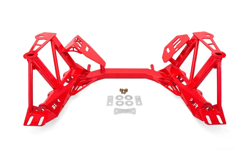 BMR 79-95 Ford Mustang K-Member Premium Version w/o Spring Perches - Red - Main Product View