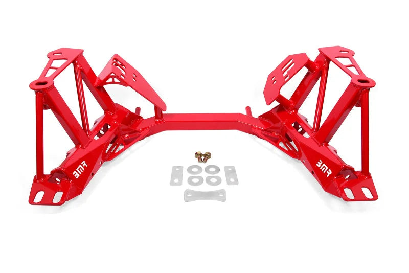 BMR 79-95 Ford Mustang K-Member Premium Version w/o Spring Perches - Red - Side View