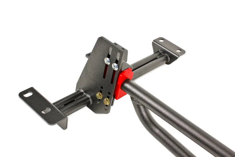 BMR 93-02 F-Body w/o DSL Torque Arm Tunnel Mount (For Stock Exhaust) - Black Hammertone - Side View