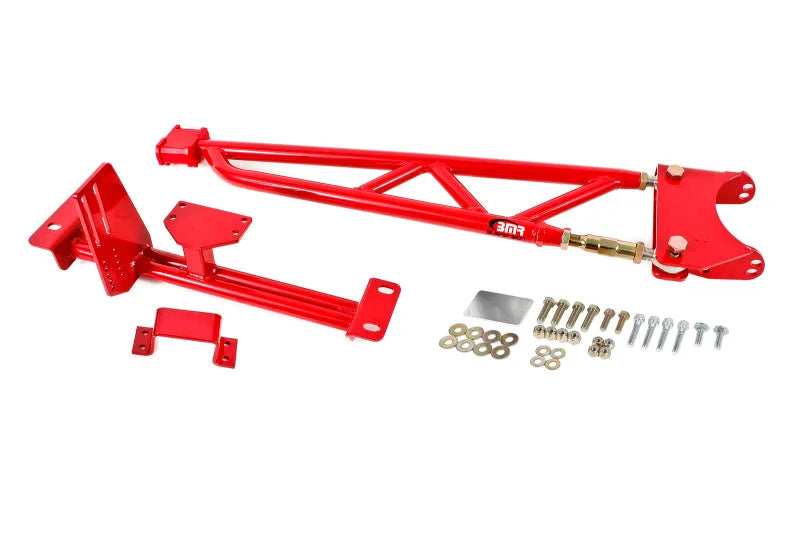 BMR 93-02 F-Body w/o DSL Torque Arm Tunnel Mount (For Stock Exhaust) - Red - Side View
