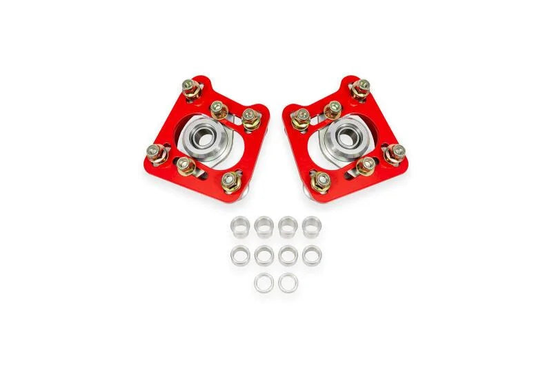 BMR 94-04 Ford Mustang Steel Caster Camber Plates - Red
