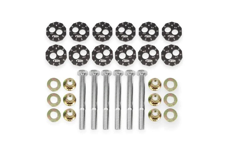BMR 97-04 Chevrolet Corvette C5 Front & Rear Lower Control Arms Camber Bolt Kit - Black Anodized