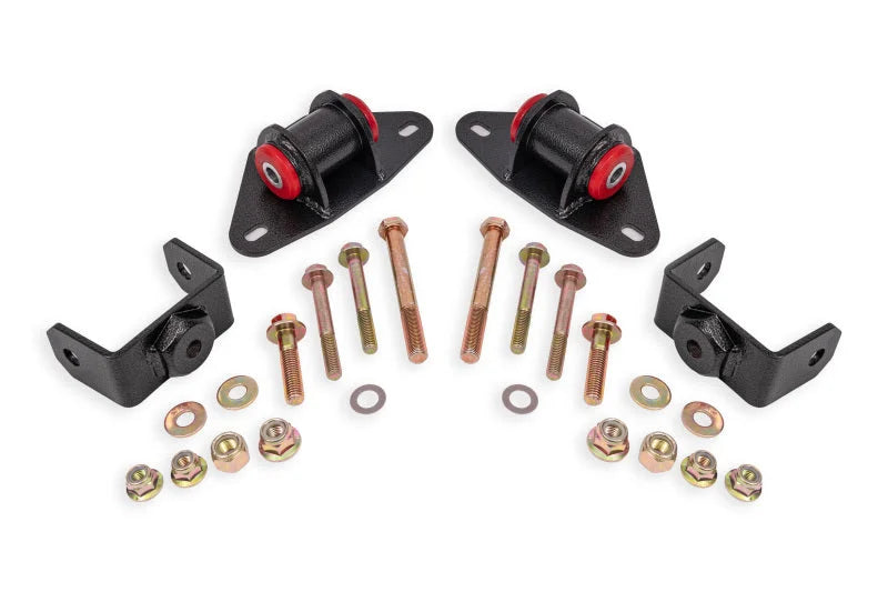 BMR Suspension 14-19 Chevrolet Corvette Motor Mount Kit - Black Hammertone
