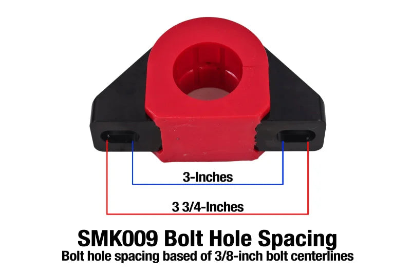 BMR Universal 1.25in Billet Aluminum Sway Bar Mount Mount (Polyurethane) - Black - Main Product View