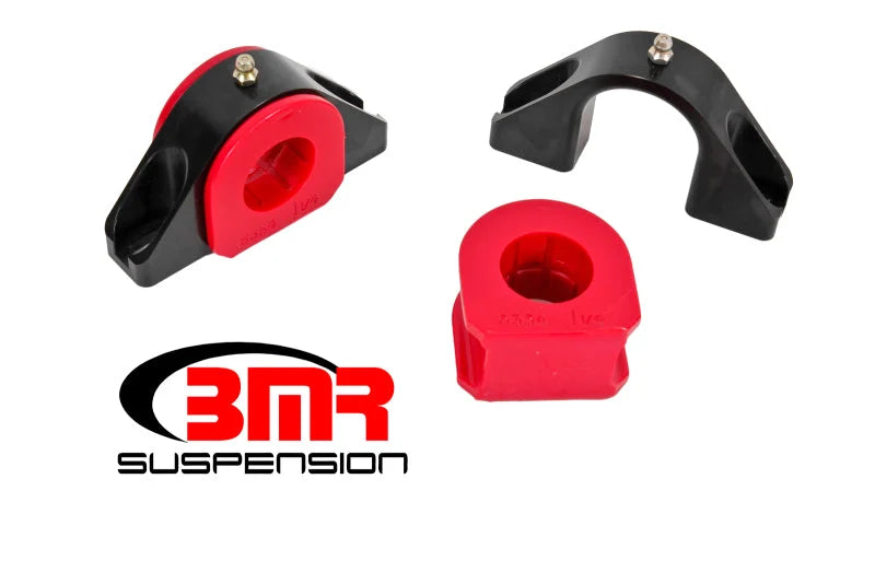 BMR Universal 1.25in Billet Aluminum Sway Bar Mount Mount (Polyurethane) - Black - Side View