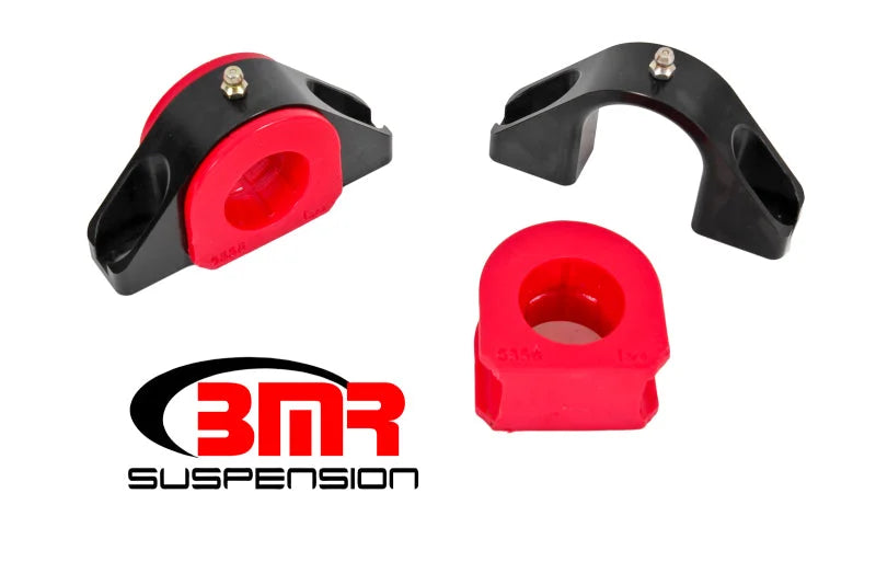 BMR Universal 1.375in Billet Aluminum Sway Bar Mount Mount (Polyurethane) - Black - Main Product View