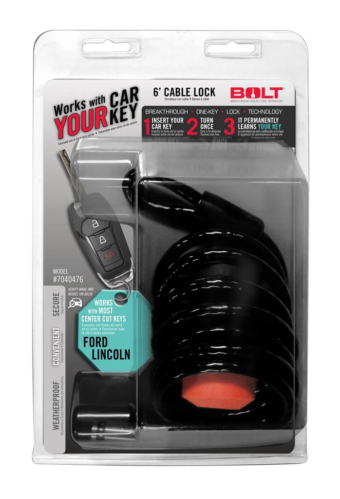 BOLT 6FT. CABLE LOCK FORD CENTER CUT 7040476 - Main Product View