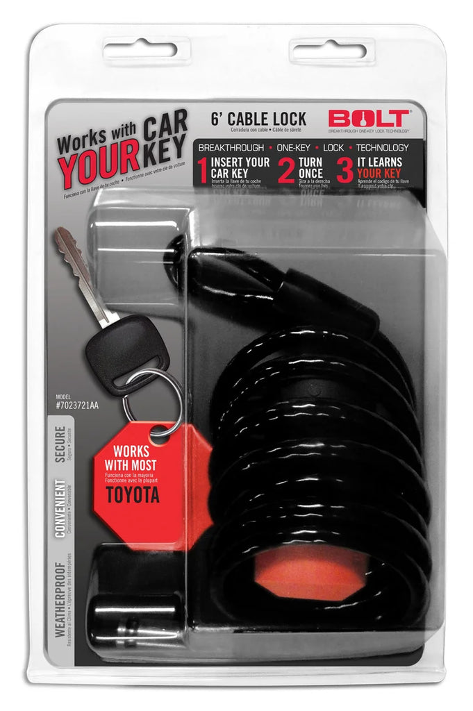 BOLT 6FT. CABLE LOCK TOYOTA 7023721 - Main Product View