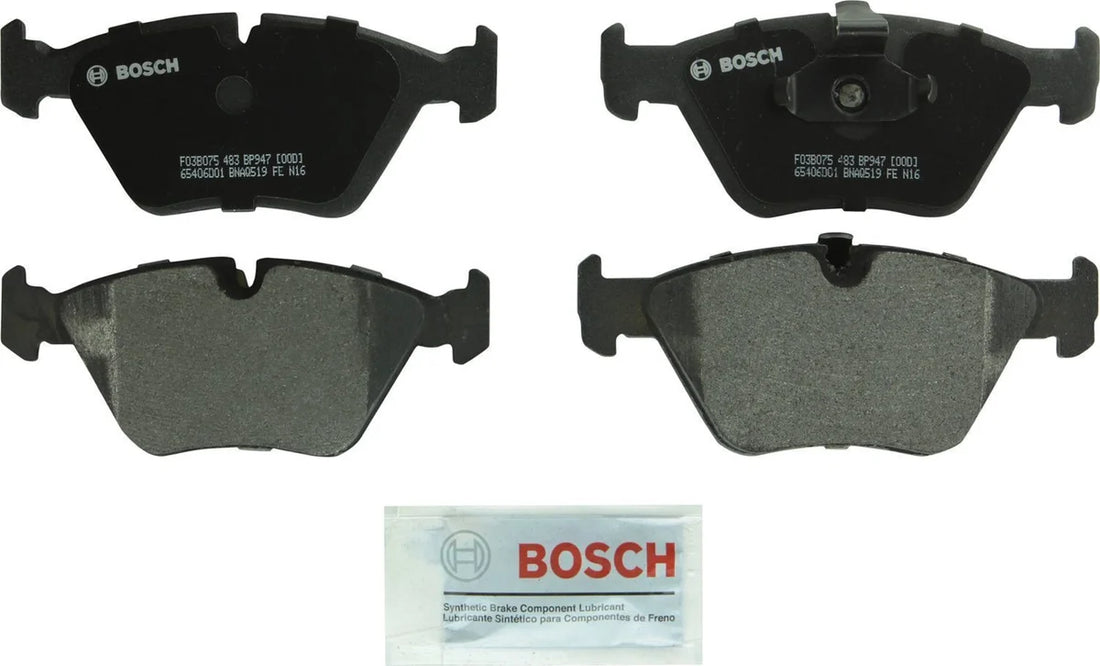 BOSCH QUIETCAST Brake Pad Set BP947 fits 1997-2003 BMW 525i, 528i - Side View