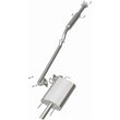 Load image into Gallery viewer, BRExhaust BRExhaust Direct-Fit Exhaust System Replacement Kit 106-0274 - Side View