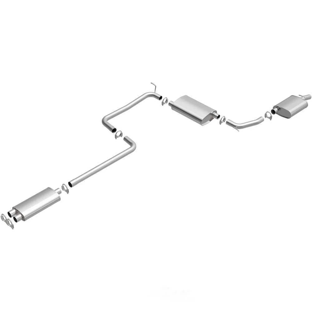 BRExhaust BRExhaust Direct-Fit Exhaust System Replacement Kit 106-0520 - Side View