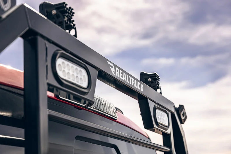 BackRack 19-24 RAM 1500 / 20-24 Chevrolet Silverado 2500/3500HD SRL Rack Lighted Frame ONLY Req. HW - Back View