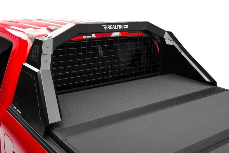 BackRack 2019-2022 Chevrolet Silverado 1500 / GMC Sierra 1500 Cab Safety Screen - Black - Side View