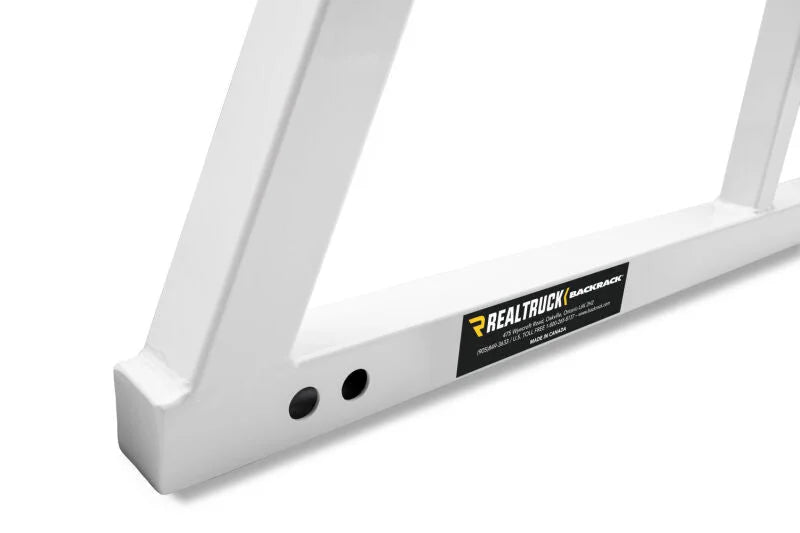 BackRack 99-22 Ford F-250/350/450 SD Open Rack Frame ONLY (Req. HW) - White - Side View