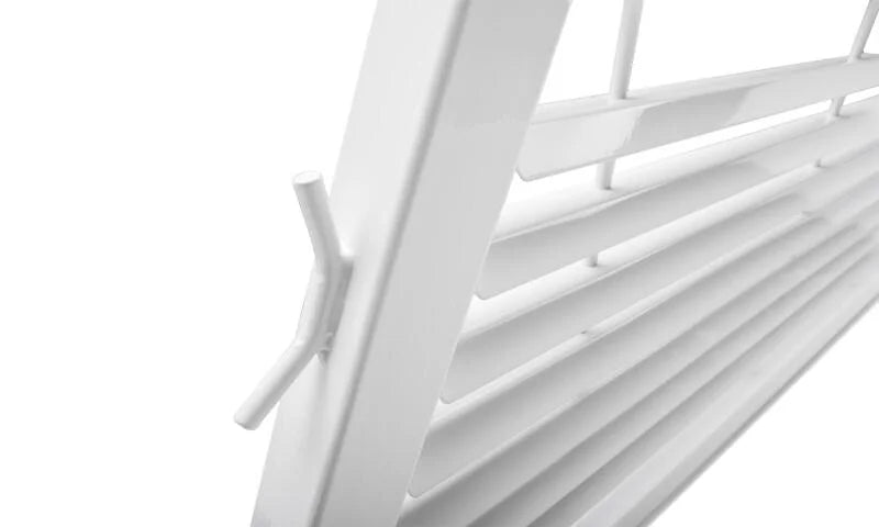 BackRack 99-23 Ford F-250/350 SD Louvered Rack Frame ONLY (Req. HW) - White - Back View
