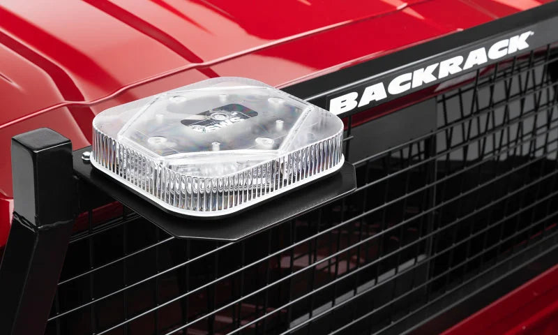 BackRack Light Bracket 11in x 11in Base Safety Rack Universal - Side View