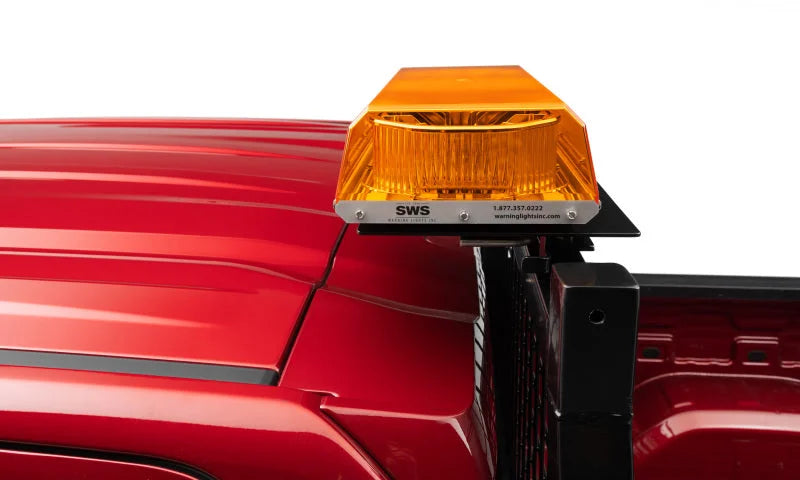 BackRack Light Bracket 16in x 7in Base Center Mount Folding - Installation View