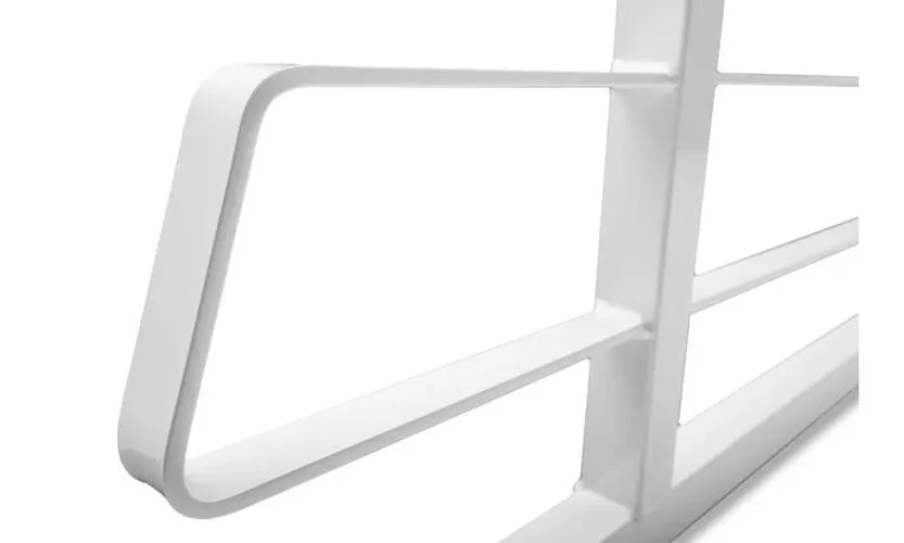 BackRack 17-23 Ford F-250/350 SD / 99-16 F-450/550 SD Original Rack Frame ONLY (Req. HW) - White - Side View