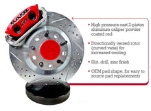 Load image into Gallery viewer, Baer Brake Systems Applications Using Spindles , 5x4.5" BC 4261592R fits Mustang II - Installation View