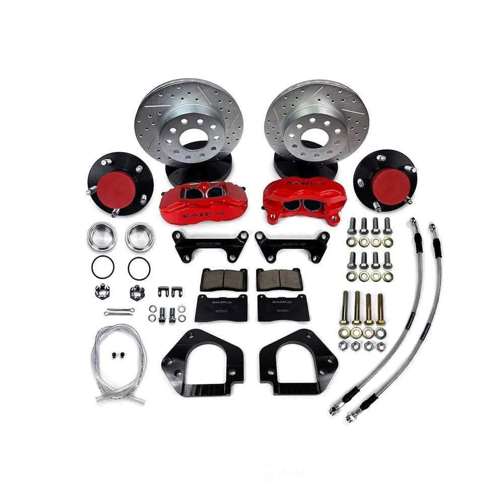 Baer Brake Systems Baer Brakes 11" SS4 Alum Hub, Front Brake Kit, Red, SDZ 4301605R fits 1964-1974 Buick / 1964-1974 Chevr...