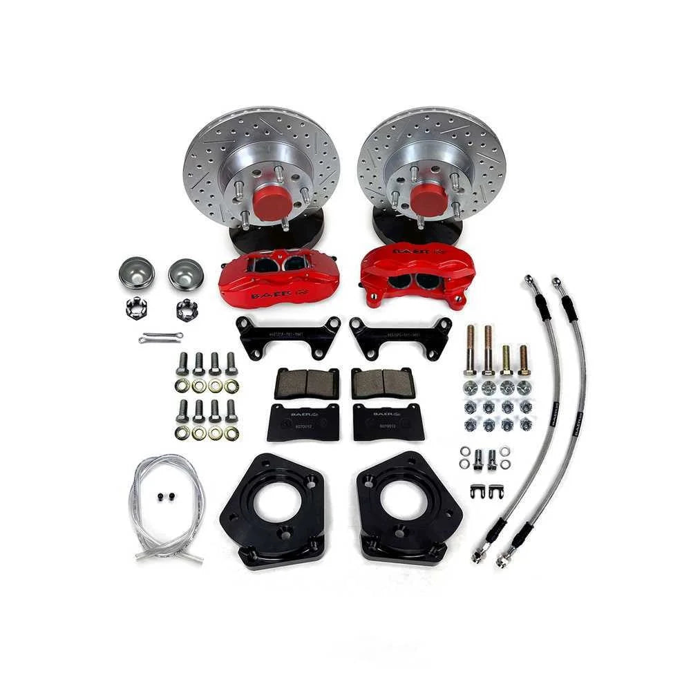 Baer Brake Systems Baer Brakes 11" SS4 Int Hub, Front Brake Kit, Fire Red, SDZ 4261647FR fits 1970 Ford Fairlane / 1970 Fo...