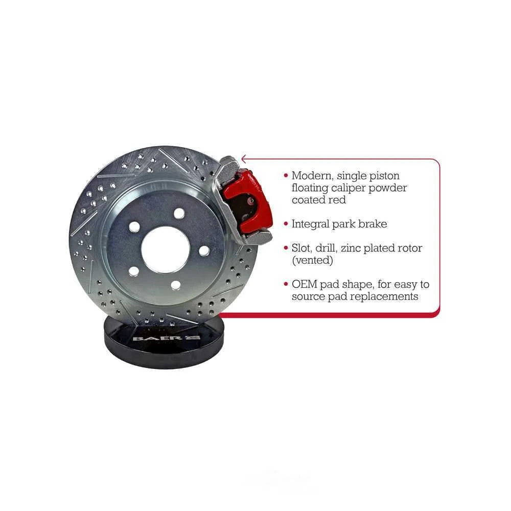 Baer Brake Systems Baer Brakes 11.65" Classic Series Rear Brake Kit 4302575R fits 1963-1988 Chevrolet / GMC - Additional V...