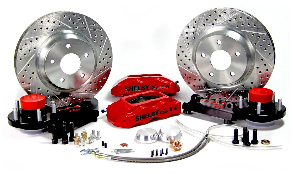 Baer Brake Systems Baer Brakes 13" Track4 Front Brake Kit - Red w/Shelby Logo 4261294R