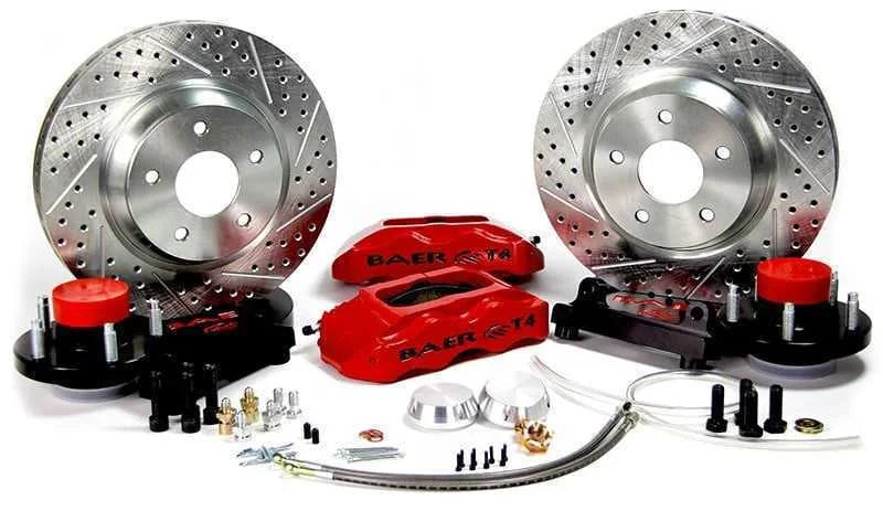 Baer Brake Systems Baer Brakes 13" Track4 Front Brake Kit, Red, SDZ, Std. Studs 4261288R - Main Product View