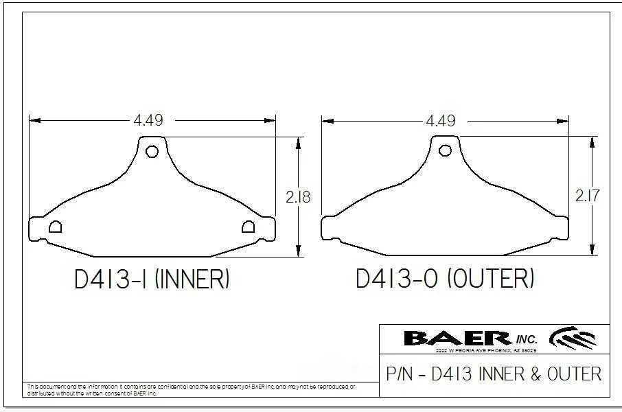 Baer Brake Systems Baer Brakes Claw Brake Pads, Rear D0413 fits 1989 Chevrolet Camaro / 1988 Chevrolet Corvette / 1989 Pon...