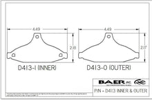 Load image into Gallery viewer, Baer Brake Systems Baer Brakes Claw Brake Pads, Rear D0413 fits 1989 Chevrolet Camaro / 1988 Chevrolet Corvette / 1989 Pon...
