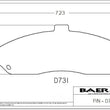 Load image into Gallery viewer, Baer Brake Systems Baer Brakes Replacement Pads Baer 6P Calipers D0731R - Side View