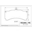 Load image into Gallery viewer, Baer Brake Systems Baer Brakes Replacement Pads Baer 6S / 6R &amp; XTR Monoblock Calipers D1247R - Side View
