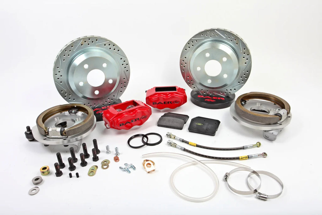 Baer Brake Systems Fits Ford 8.8" C-Clip Rear Ends w/2.5" Axle Standoff, 4 Lug 4262256S