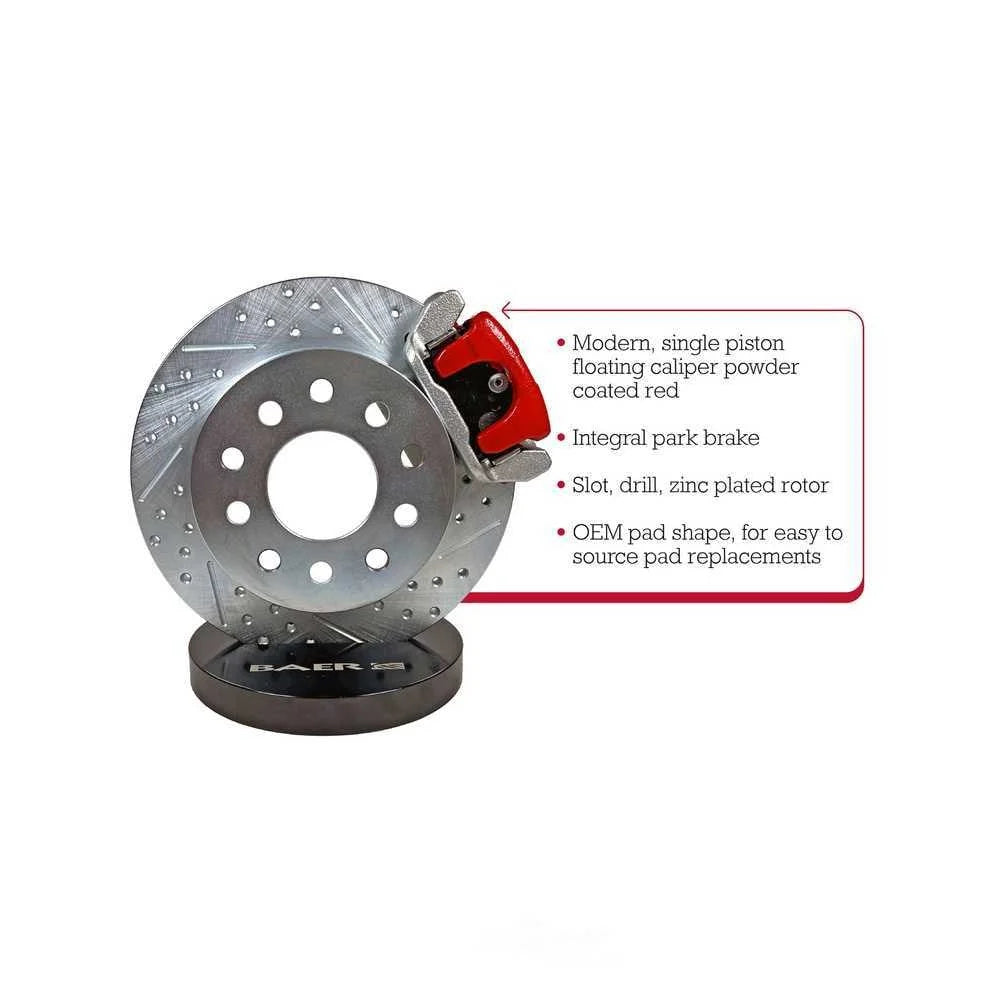 Baer Brake Systems Full Size Passenger Car w/OE Bolt (BIH/BOA) Rear End 4302527R fits 1955-1970 Chevrolet Bel Air / 1958-1...