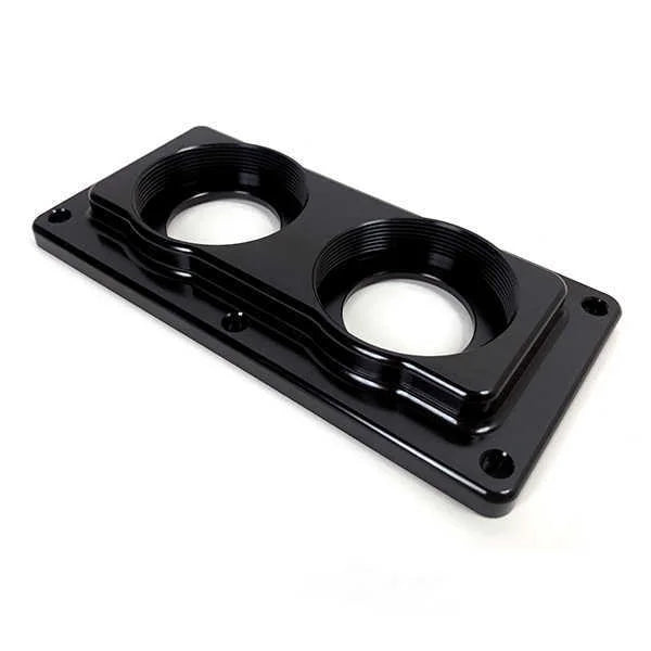 Baer Brake Systems ReMaster 2-Bolt Master Cyl Assembly, Gray, 1in bore, Left Port. 6801238LP fits GM / Ford - Back View