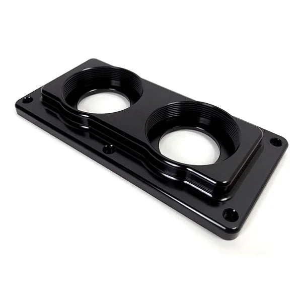 Baer Brake Systems ReMaster Hydroboost Master Cyl, Black, 1-1/8in bore, Right port fits SN95 - Back View