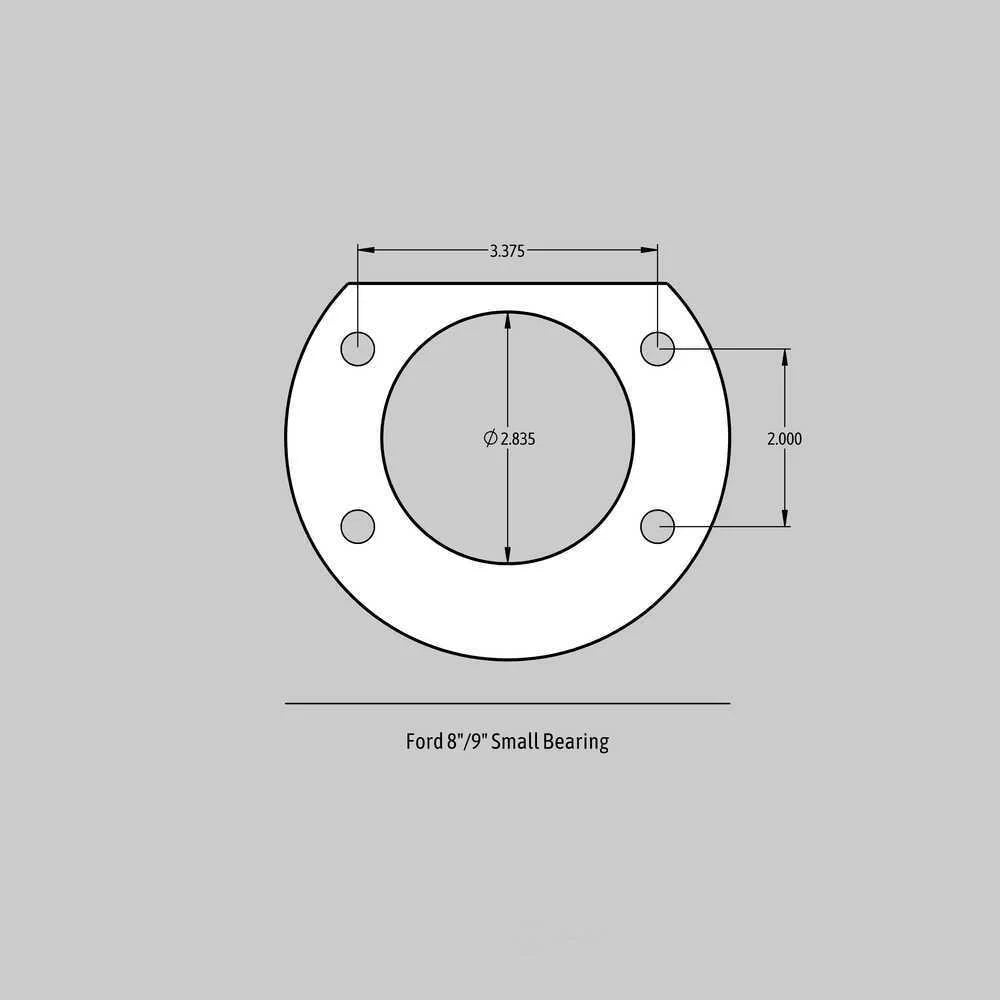 Baer Brake Systems Rear Ends w/Ford 8"/9" Small Bearing Housing Ends, (5x4.5", 5x4.75" BC) 4262255B fits Ford - Detail View